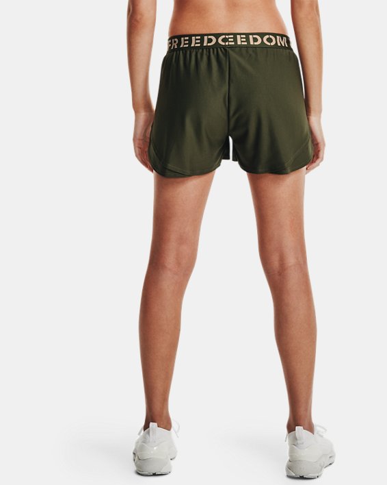 Women's UA Freedom Play Up Shorts, Green, pdpMainDesktop image number 1